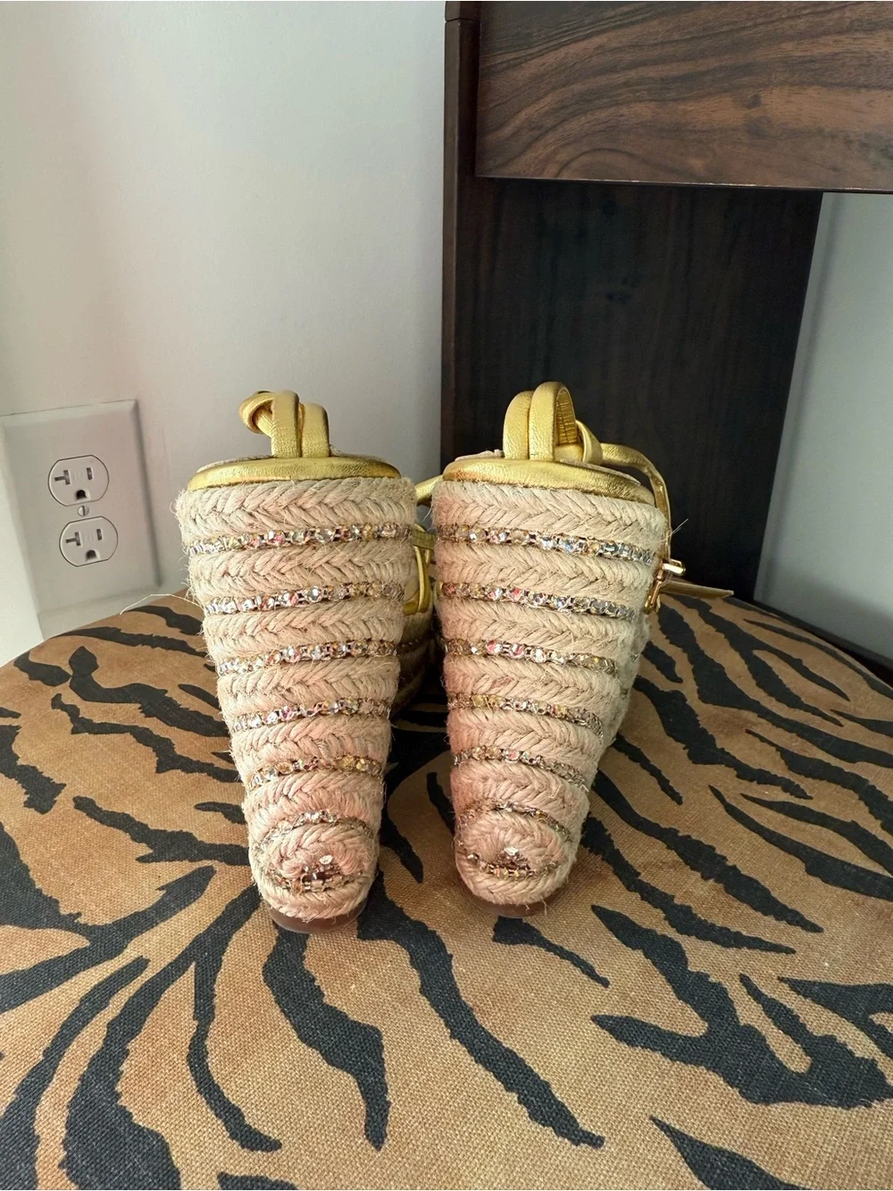 Sophia Webster Gold Wedges
